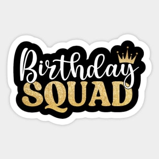 Birthday Squad Bash Sticker